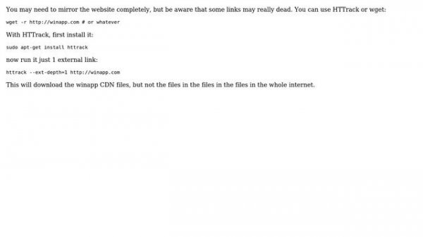 Ubuntu: Download a whole website with wget (or other) including all its downloadable content