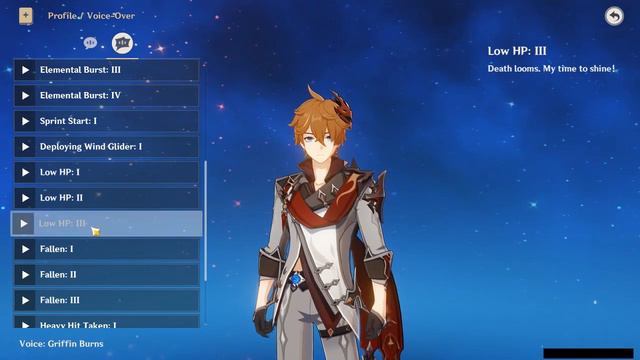 CHILDE BATTLE VOICE LINES (ENGLISH) смотреть онлайн