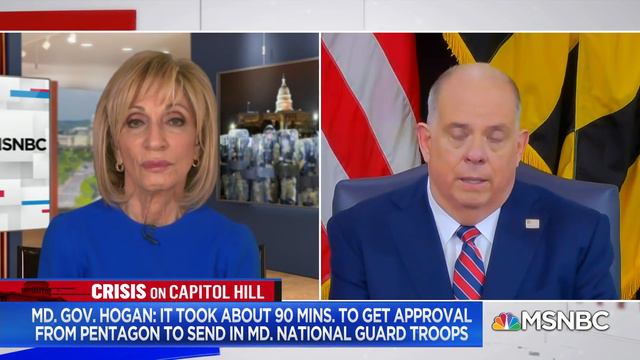 Gov. Hogan: Congress Leaders Were ‘Pleading For Help’ From National Guard | Andrea Mitchell | MSNBC смотреть онлайн