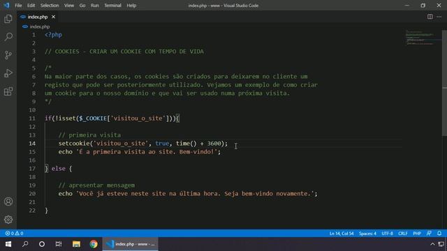 PHP 8 PARTE 2 #063 DURAÇÃO E EXPIRAÇÃO DE COOKIES смотреть онлайн