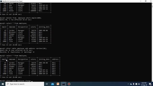 Class XII Mysql Delete,Alter table and Drop Table command смотреть онлайн