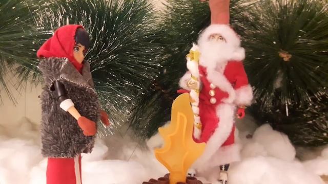 Маринетт и Адриан в сказке 12 месяцев . Маринетт идет за подснежниками