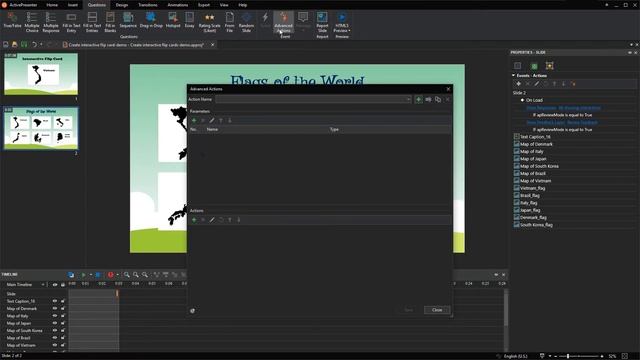 Create Interactive Flip Cards Using Events - Actions - ActivePresenter 8 смотреть онлайн