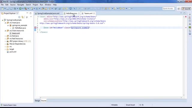 Spring Core Hello World Example using Eclipse Maven смотреть онлайн