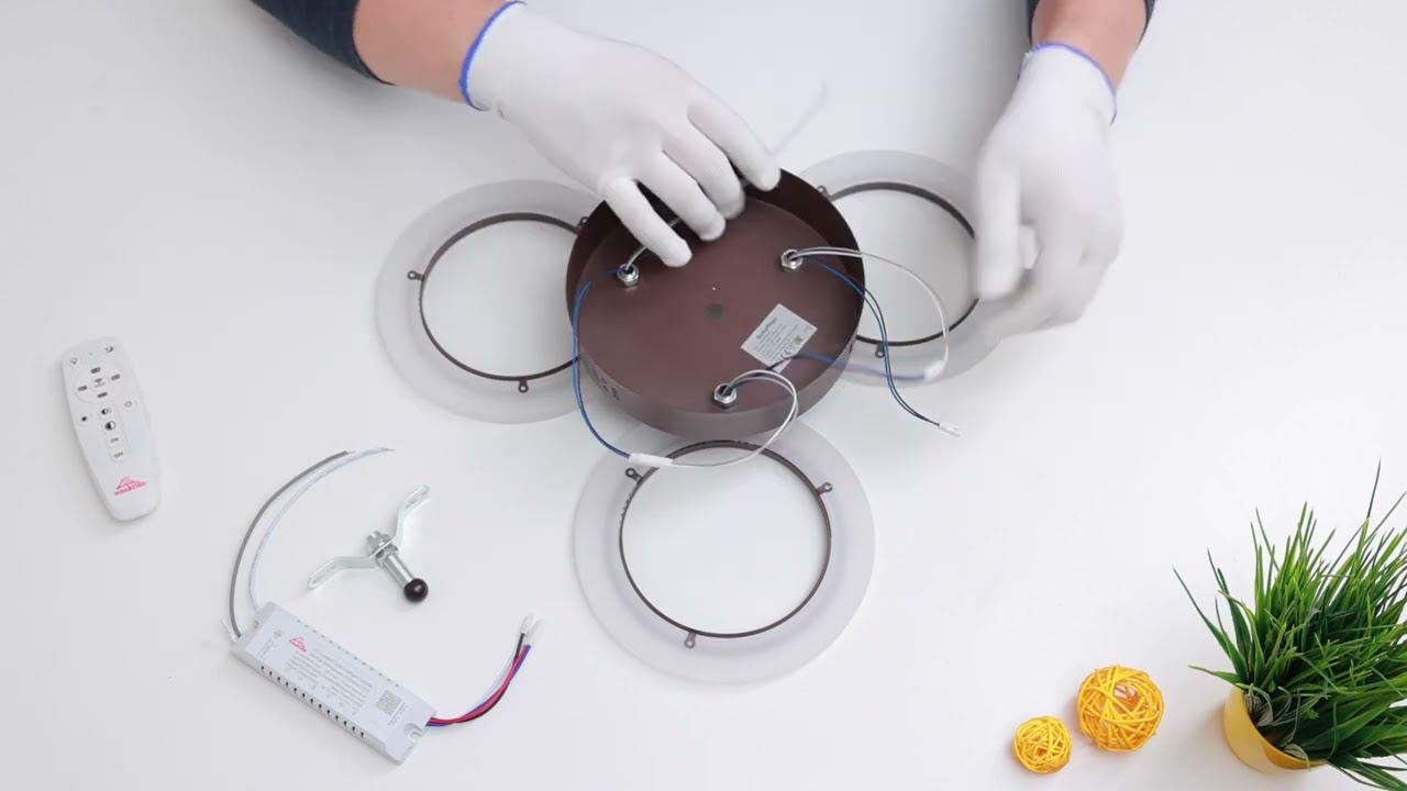 Инструкция по сборке потолочного светильника Veta 22600 3-CF, Schaffner цвет кофе смотреть онлайн