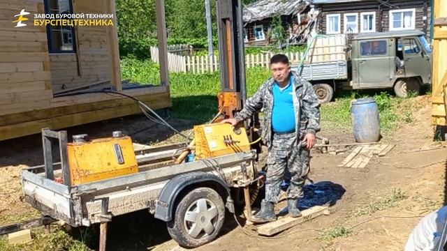 Буровая установка ГБУ 24Л на прицепе категории В. Отзыв - 7 лет в эксплуатации! Видео от клиента смотреть онлайн