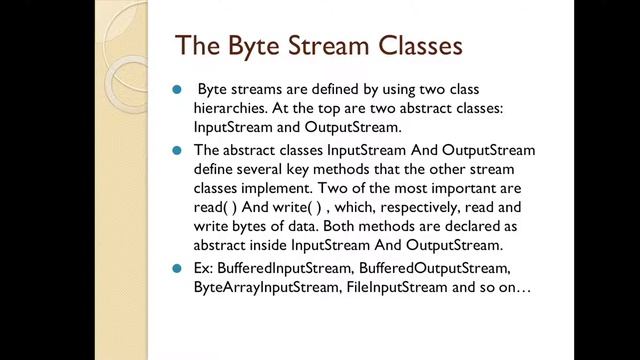 Java(Part-6) For 3rd Years, I/O, Byte stream,Character Stream classes By Mr.Shrinidhi(SVS,Bantwal) смотреть онлайн