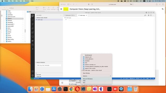 2023 C++ How to Install OpenCV (C++) on MacOS and using in Visual Studio Code (VScode) Project смотреть онлайн