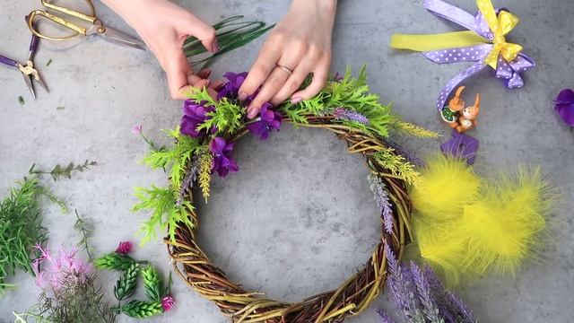 ПАСХАЛЬНЫЙ ВЕНОК своими руками. Пасхальный декор. смотреть онлайн