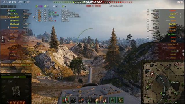 World Of Tanks Ferdinand 6.390 DMG 4 KILLS смотреть онлайн