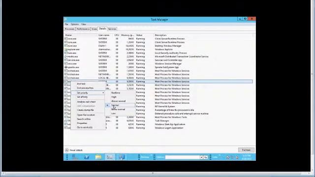 How to set a higher app priority using Task Manager in Microsoft Windows Server 2012 смотреть онлайн