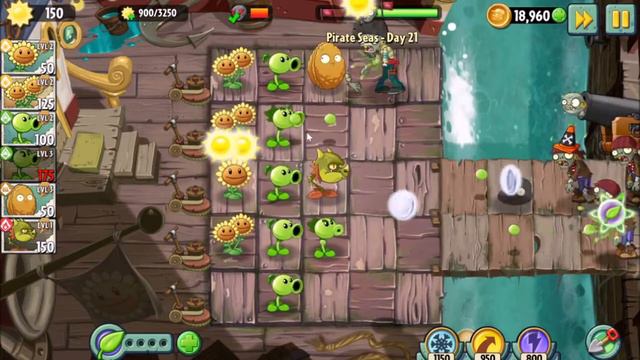 Прохожу Пиратские моря с 20-22 уровни PvZ 2 смотреть онлайн