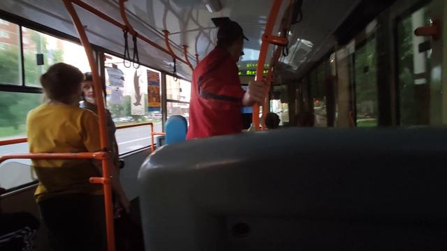 Пенза.Поездка на троллейбусе 7(в депо),БКМ-321 б.2090 смотреть онлайн