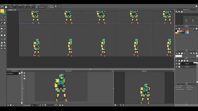 Robot Attack - Pixel Art Animation смотреть онлайн