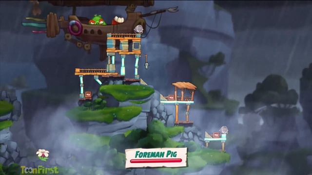 Angry Birds Under Pigstruction - Boss Foreman Pig Fight - 3 Stars Walkthrough Gameplay смотреть онлайн