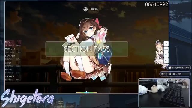 osu! | Cookiezi | Yume Chizu (Speed Up Ver) [My Dream] HDHR 99.37% 8.53★ FC #1 ❤ | 733pp if ranked смотреть онлайн