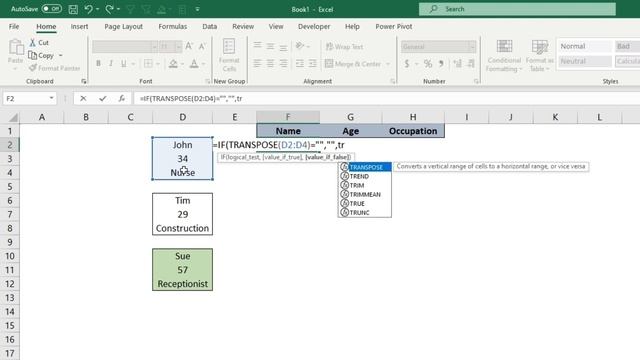 Excel - Columns to Rows & (Rows to Columns) смотреть онлайн