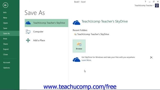 Excel 2013 Tutorial Saving Workbooks-2013 Only Microsoft Training Lesson 2.4 смотреть онлайн
