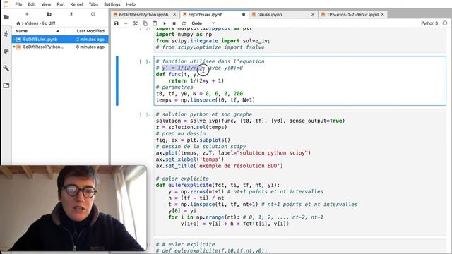 [Python pour les maths] Résolution numérique d'équations différentielles : méthode d'Euler explicit смотреть онлайн