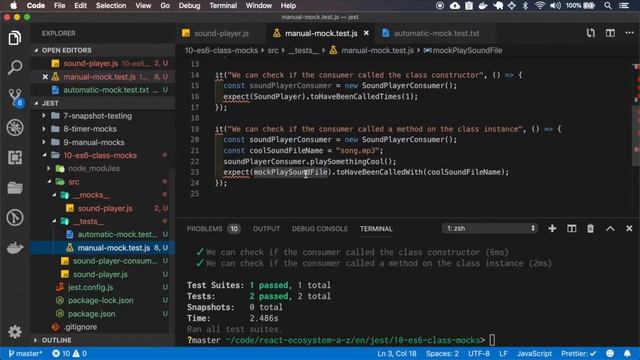 Jest - ES6 Class Mocks смотреть онлайн