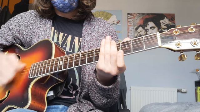 "Something In The Way" by Nirvana (acoustic guitar cover) смотреть онлайн