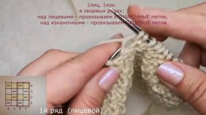 №27 Крупный РИС спицами Легкий узор  Жемчужный или Путанка