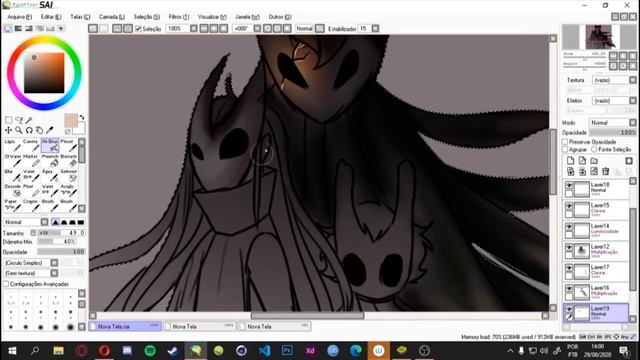 Speedpaint FANART Hollow Knight - The Brothers ✨🌑 смотреть онлайн