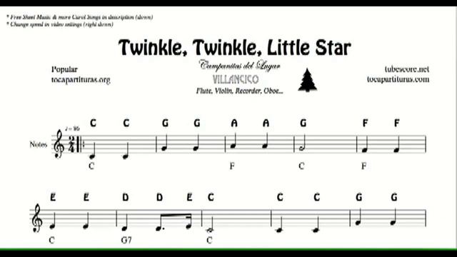 "В небе звездочка сияй" - на пианино и по нотам. смотреть онлайн