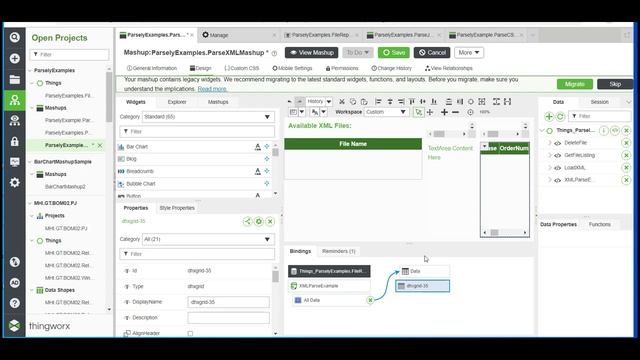 ThingWorx JSON CSV XML XLSX смотреть онлайн