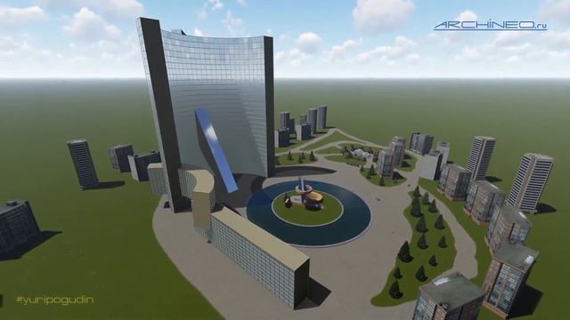 Бизнес-центр Омега | Архитектурный дизайн | Педагог Юрий Погудин | yuripogudin | Archineo.ru смотреть онлайн