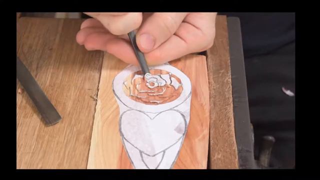 Wood carving live: a simple rose. смотреть онлайн