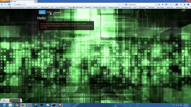 Twitter Bootstrap, background video / hover audio смотреть онлайн