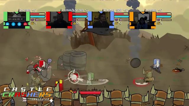 Castle Crashers Remastered 4 Players Part 1 Stream смотреть онлайн