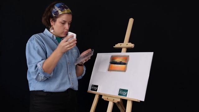 I Tried Recreating a Bob Ross Painting Using Stamps смотреть онлайн