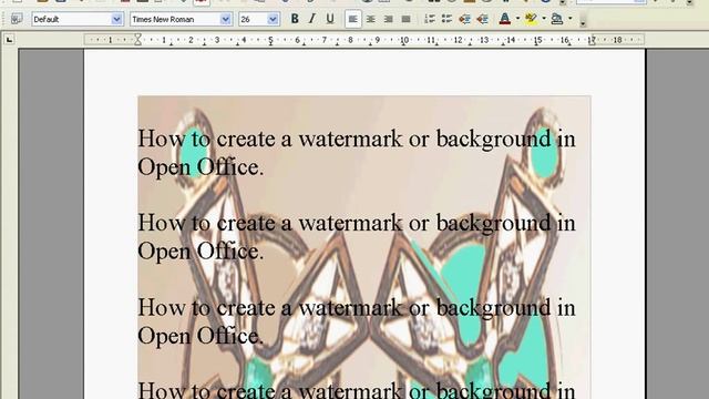 Open Office Insert Watermark or Background. Simple смотреть онлайн