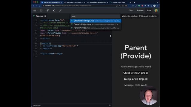 Vue Tip: Avoid Prop Drilling using Provide & Inject смотреть онлайн