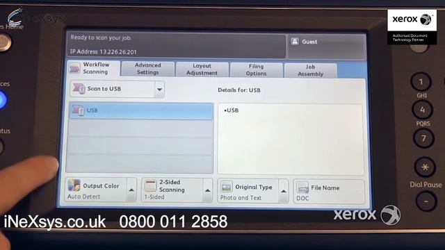 Workflow Scanning - Xerox Work Centre 7200/7220/7220i/7225/7225i смотреть онлайн
