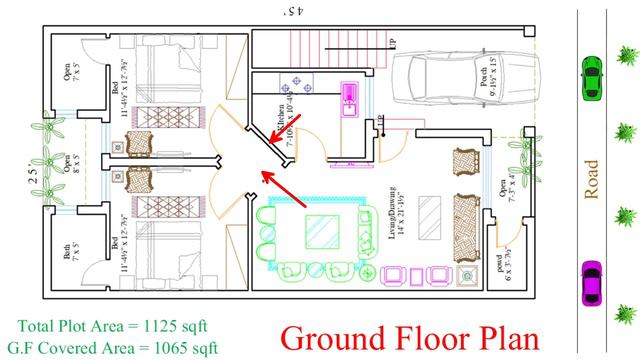 5 Bed Rooms in 5 Marla House Plan Design (25' x 45') | Lahore | Pakistan смотреть онлайн