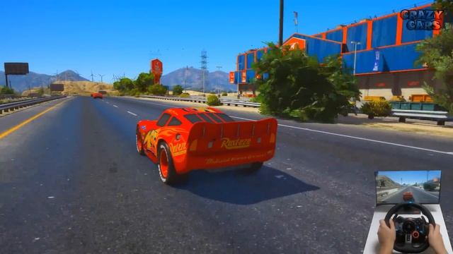 Street Race Crazy Cars   McQueen VS Boost Snot Rod Wingo Ferrari The King Finn McMissile & Friends