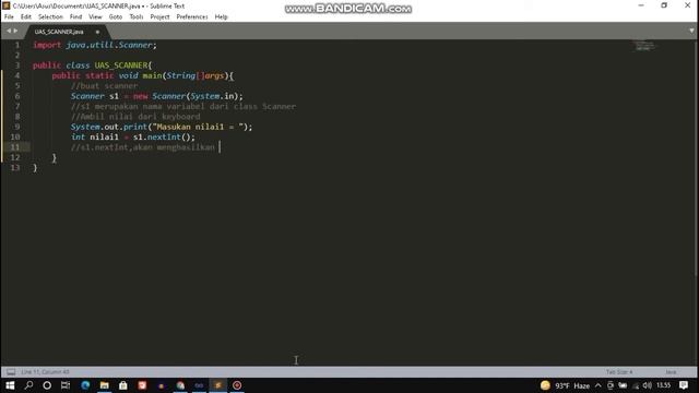 Program penjumlahan java kelas scanner(sublime text) смотреть онлайн
