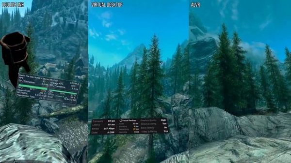 Сравнение картинки Quest 2 на Oculus Link / Virtual Desktop / ALVR