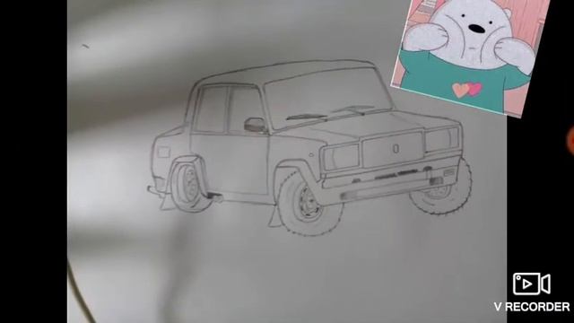 как нарисовать жигули поэтапно. смотреть онлайн
