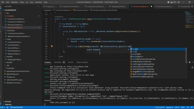 .NET Core web API Realtime Example - Invoice / Sales order API using VS Code | .NET Core 6.0 course смотреть онлайн