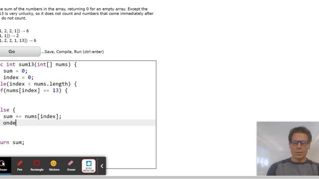 CodingBat Java Array-2 sum13 смотреть онлайн