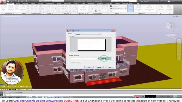 AUTOCAD | RENDERING with SKY BACKGROUND in Autocad | cad and graphic tutorials смотреть онлайн