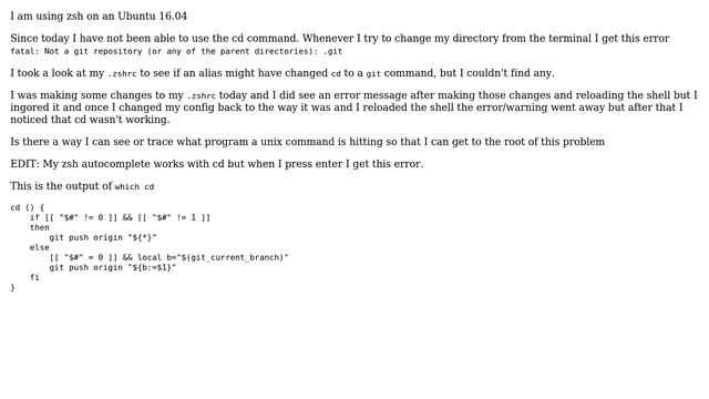 Not able to use cd Getting fatal: Not a git repository (or any of the parent directories): .git смотреть онлайн