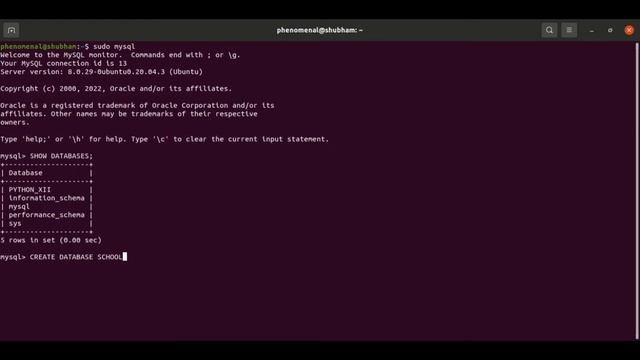 Create new Database in Mysql смотреть онлайн