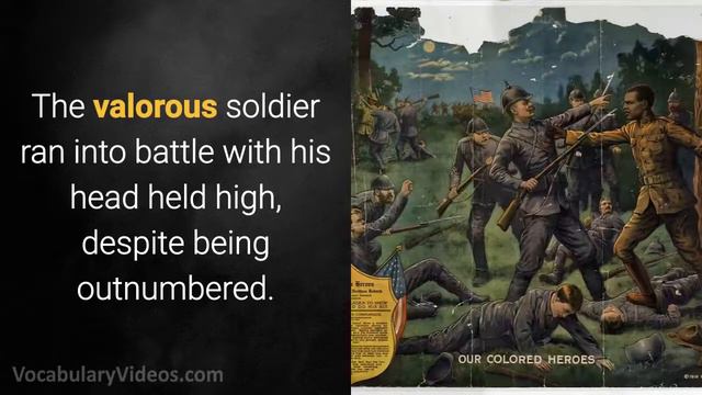 Learn English Words: VALOROUS - Meaning, Improve Your Vocabulary with Pictures and Examples смотреть онлайн