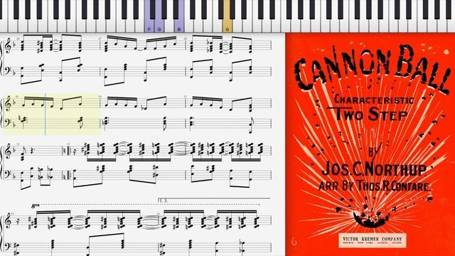 The Cannon Ball Rag by Joseph Northup (1905, Ragtime piano) смотреть онлайн