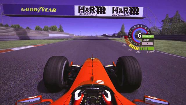 Ferrari F2004 at Nurburgring GP hotlap (1:35.640) with realistic graphic смотреть онлайн